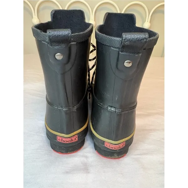 Chooka Classic Rain Duck Boots Black Lace Up Waterproof Women’s 8 - Image 5