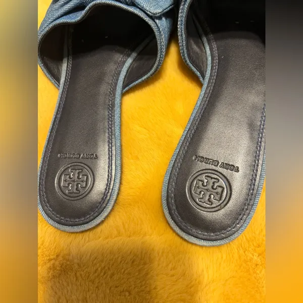 Tory Burch Annabelle Denim Bow Sandals - Image 3