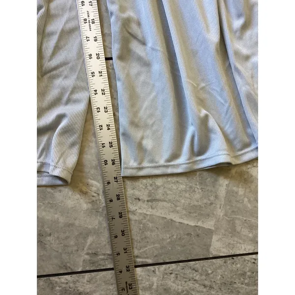 Halara NWOT Light Blue Waffle Knit Wide Leg Jumpsuit Surplice Wrap Neck Large - Image 5