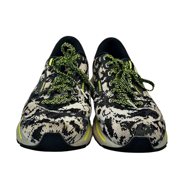Brooks Ghost 15 Running Shoes Bl/Wh Neon Green Camo 1203801B029 SZ 12 Med B - Image 2