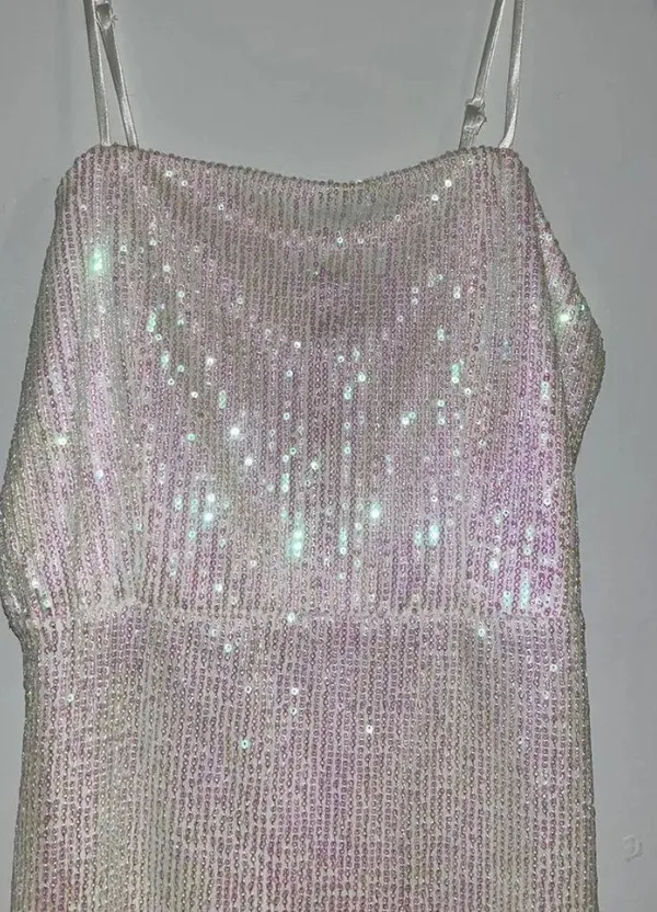 White Sequin Dress - Image 3