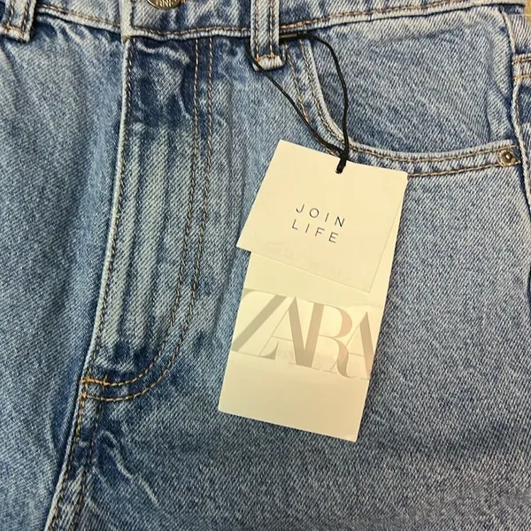Zara High-Rise 8197/816 Wide‎ Leg Culotte Jeans Sz:00 NWT C24 - Image 6