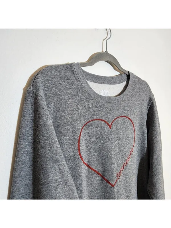 Home Free Womens Gray Tennessee Heart Graphic Sweatshirt Size XL - Image 3