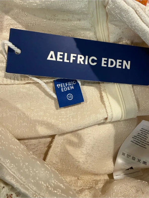 NWT Aelfric Eden Cream Lace Mini Skort Size XS - Image 3