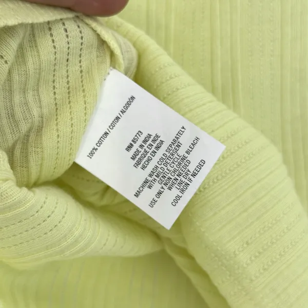NWT O'Neill 100% Cotton Lemon Yellow Crop Top Sz S Scalloped Hem Square Neck - Image 11