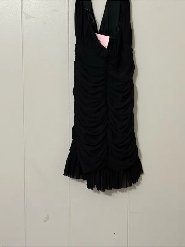 Hello Molly Black Confident Energy Halter Ruched Mini Dress Size XS New Party - Image 12