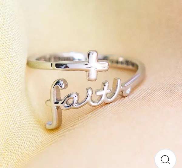 Always blessed faith ring Silver - Image 3