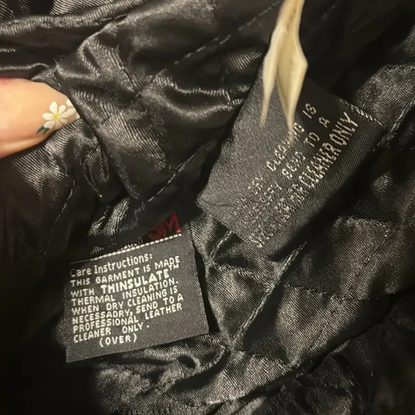 Wilsons Leather Women's Thinsulate‎ Hooded Parka Jacket black size Small 90s - Image 12