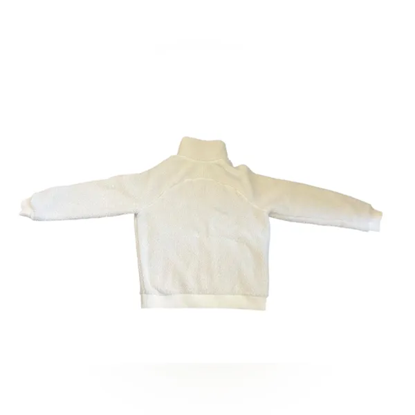 Athleta Tugga Sherpa Jacket Women's sz small white/bone Cropped Full Zip Fleece - Image 6