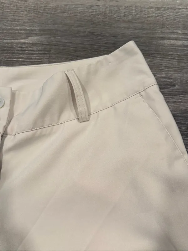 Adidas Climalite Golf Shorts Women’s Beige Khaki Performance Bermuda Size 6 - Image 2