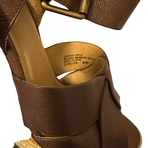 Levity Carlita Leather Wedge Heels as‎ is - Image 7