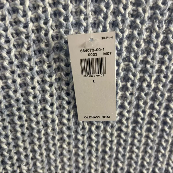 Old Navy New baby blue woven knit sweater vest ladies large preppy academia - Image 6