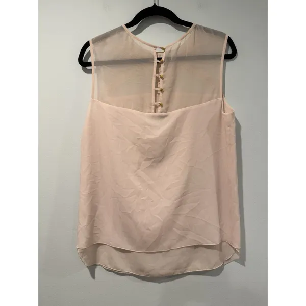 Cooper&Ella Top Womens Medium Light Pink Floral Embroidered Coquette Twee Preppy - Image 2