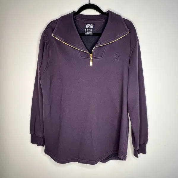 Escada Sport 1/4 Zip Pullover Size Large Blue - Image 2