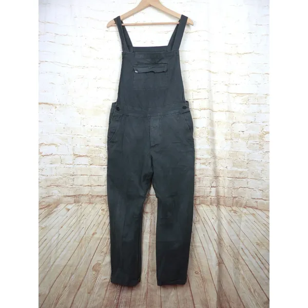 Seeker Canvas Overalls Womens L US 32 Gray Hemp Cotton Utility Workwear Made USA - Image 3