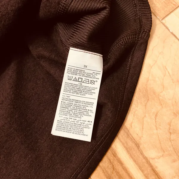 Old Navy Women’s Sz 3X Active CozeCore Long-Sleeve Cropped Rib-Paneled Top Brown - Image 3