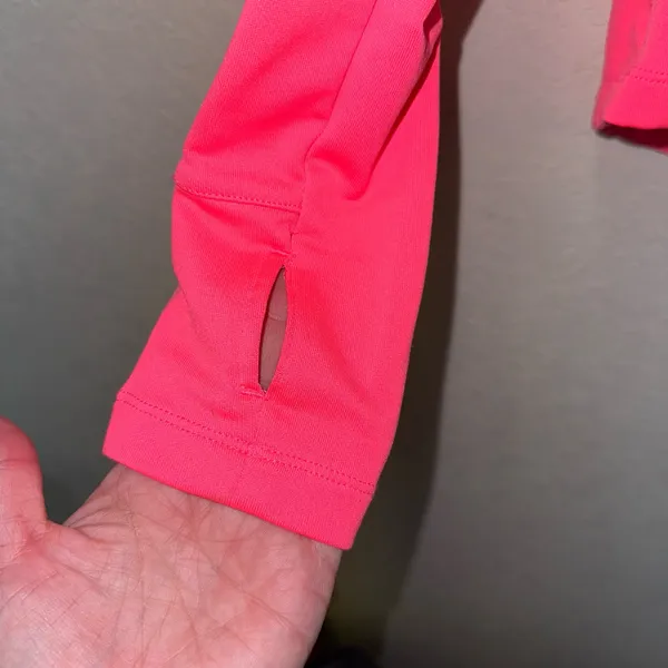 Saucony ViziPro‎ Running Top Small Pink Quarter Zip Reflective Long Sleeve - Image 2