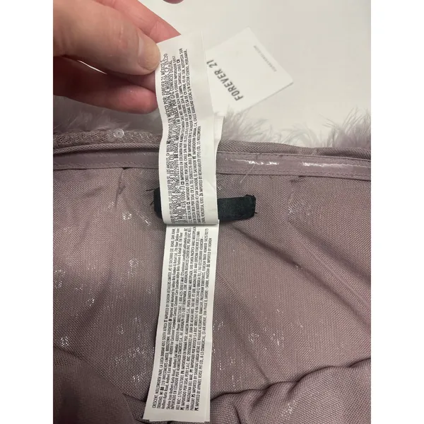 Faux Fur-Trim Sequin Crop Top by Forever 21, size small - Image 10