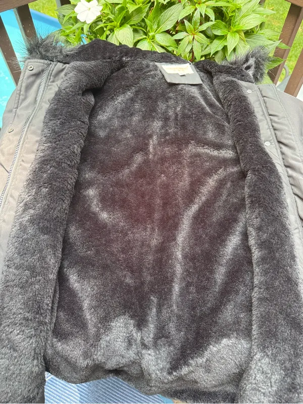 Source Unknown XUANHUANIAO Faux Fur Hooded Parka Jacket - Black size XL - Image 11