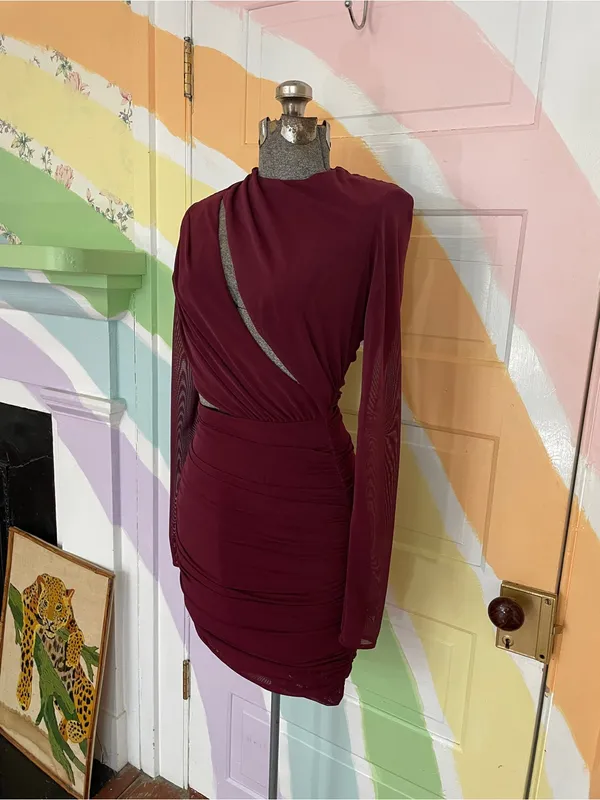 House of CB Lucinda Cutout Mini Dress in Mulberry S S Tall 🧡🎀 - Image 7
