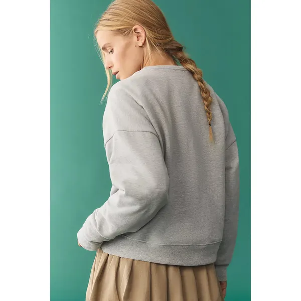 Maeve Anthropologie Jordan Nickson Wine and Cheese Graphic Sweatshirt XS - Image 3