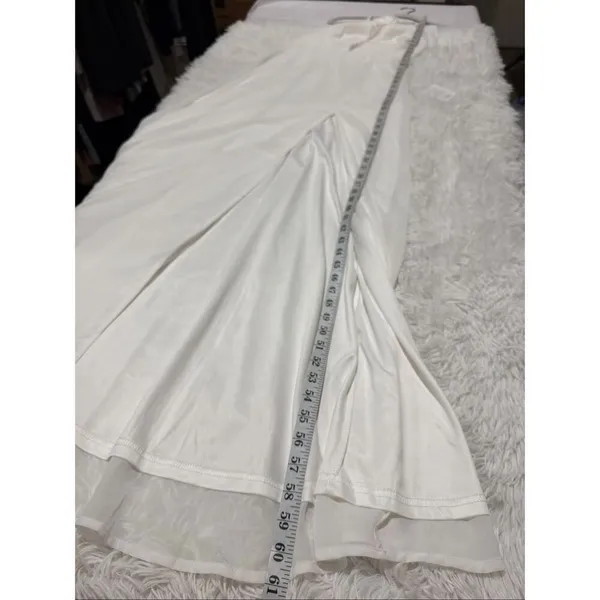 NEW Lulus Romantic Mood Lace Sleeveless Maxi Dress in White Small - Image 7