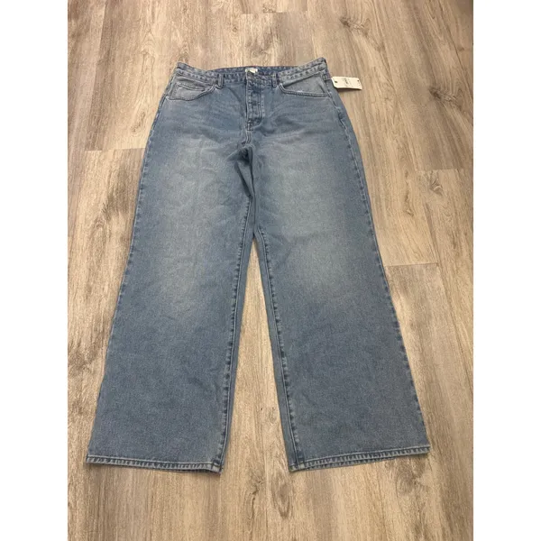 Billabong Rachel Low Waist Jeans Medium Indigo Fade Wide Leg Denim 31 NEW - Image 2