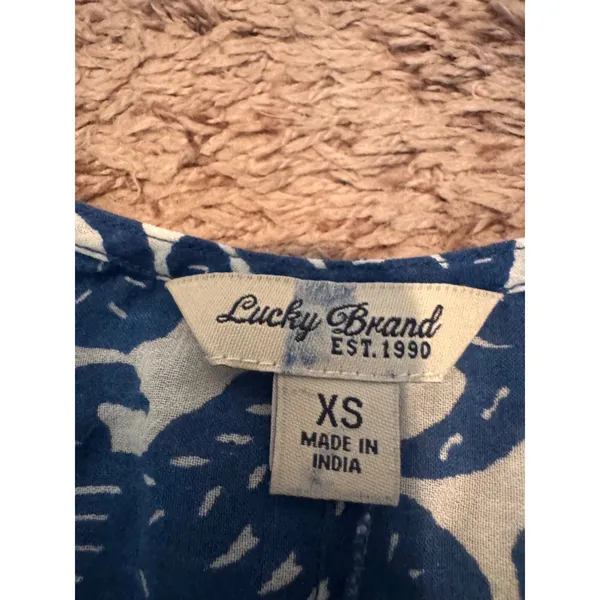 Lucky Brand Blue White Floral Maxi Dress Sleeveless Boho‎ XS - Image 5