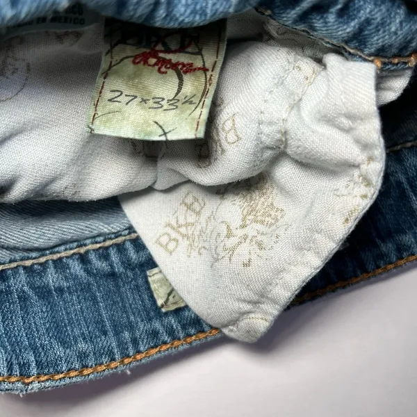 BKE Medium Wash Bootcut Jean low rise‎ sz 27x331/2 - Image 3