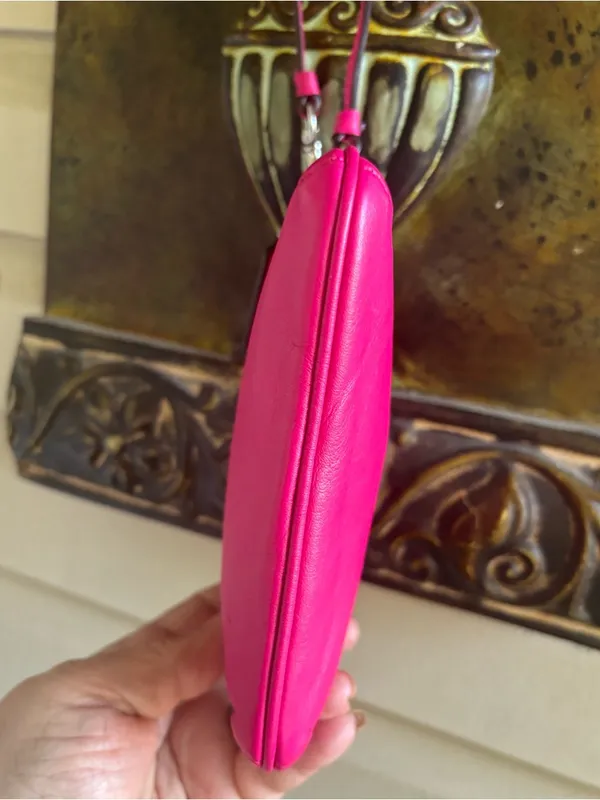 COACH Hot Pink Leather Wristlet Clutch - Image 9
