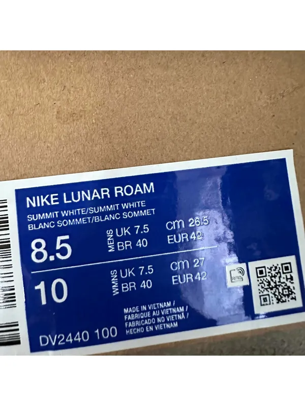 Nike Lunar Roam Sneaker Summit White/Phantom/Light Bone NIB Size M 8.5 / W 10 - Image 6