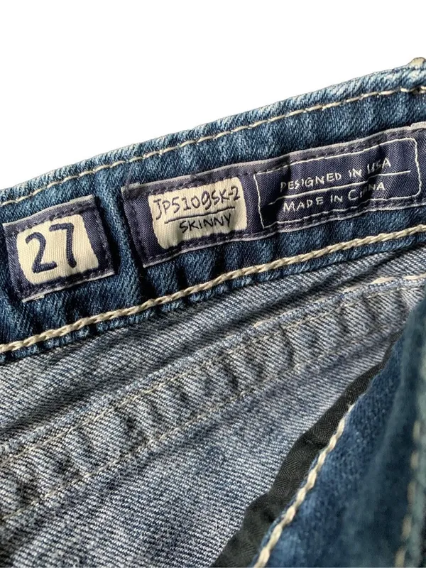 Miss Me Skinny Bedazzled Glam Fleur De Lis Jeans JP5109SK-2 size 27 - Image 8