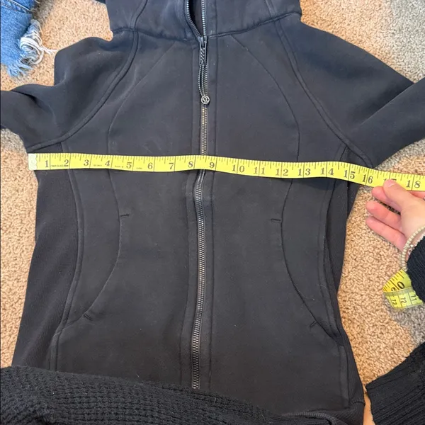 Lululemon Athletica Charcoal Chicago Blackhawks Zip-Up Jacket Size 2 - Image 10