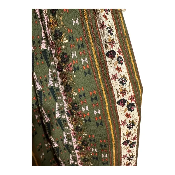 Altar’d State Green Boho Patchwork Floral Bell Sleeve Maxi Long Sleeve D… - Image 2