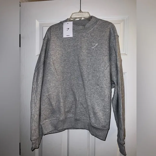 Gymshark Rest Day Cotton Contour Pullover in Gray Size Medium New with tag - Image 9