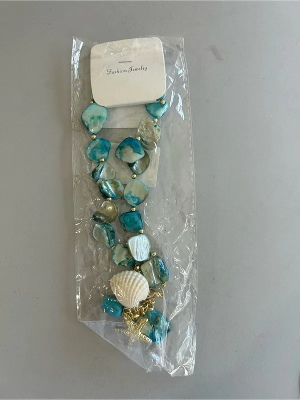 Fashion Jewelry Turquoise Shell & Starfish Charm Necklace - Women Jewelry - Image 5