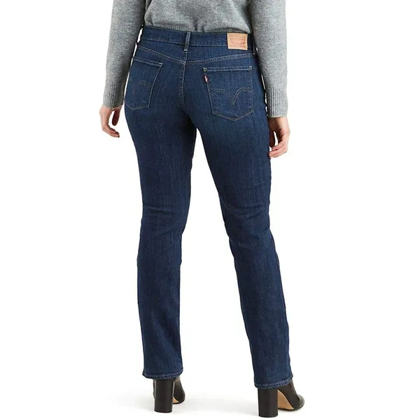 Levi's 505 Straight Leg Bootcut Jeans Dark Wash Size 10 30" - Image 2