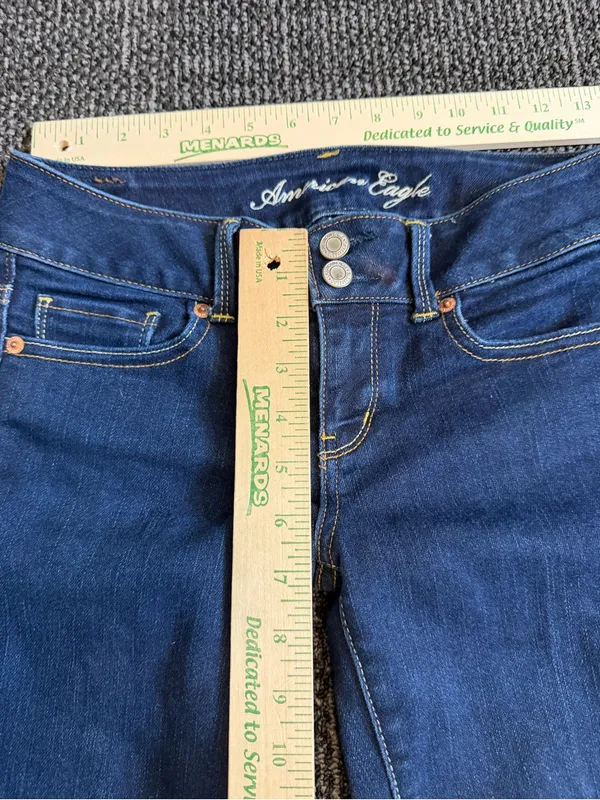 American Eagle Artist Stretch Straight Blue Jeans Size 4 - Image 2