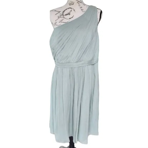 J. Crew NWT Kylie Silk Chiffon Dress in Dusty Shale Women's size‎ 16 - Image 3