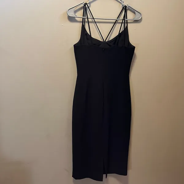 Black Halo Behati Black Mini Strappy Dress SZ 0 Little Black‎ Dress LBD New - Image 8