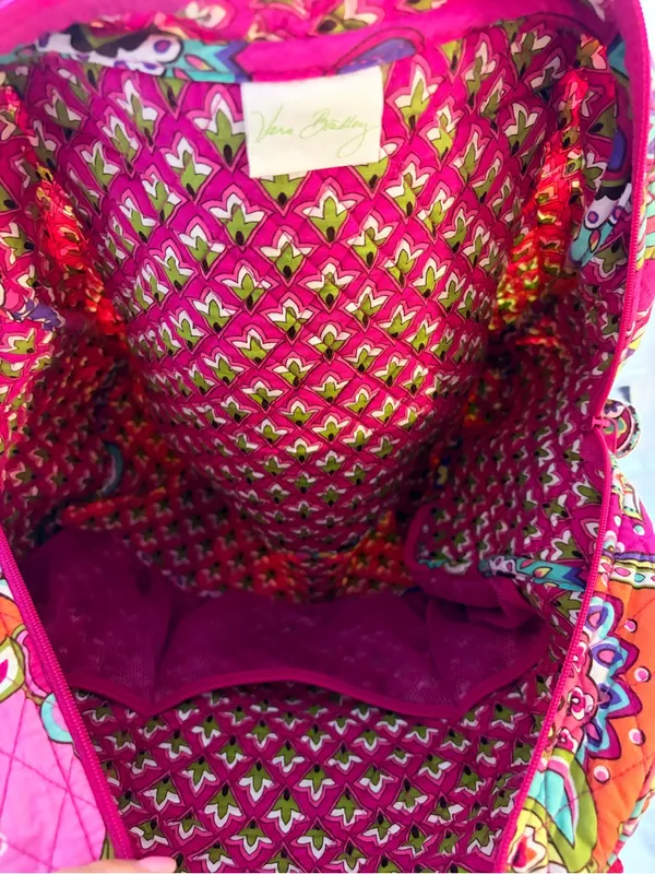 Vera Bradley Quilted Floral Weekender Bag in Magenta Pink - Image 8