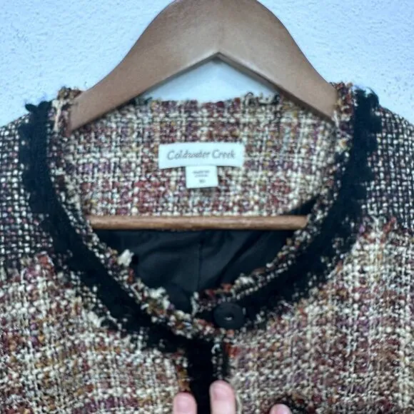 Coldwater Creek Size 16 Tweed Jacket Classic‎ Career Feminine Academia Fall - Image 8