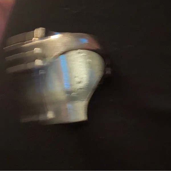 Womens Vintage Ring Size 6 Faux Turquoise Stone On Silver Ornate Rectangle - Image 5
