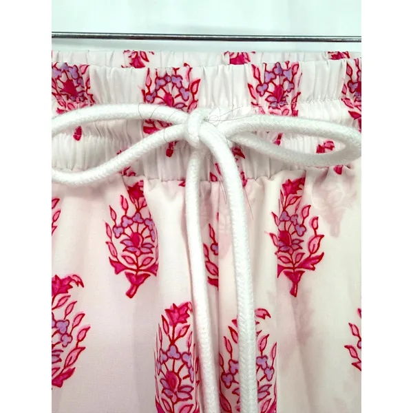 Roller‎ Rabbit Target Ruffle Floral Shorts Women L Pink Drawstring Boho Beach - Image 8