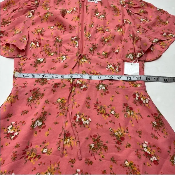Reformation Mya Dress Floral Zip Back‎ Womens Size 6 Pink Floral NEW *TINY FLAW - Image 8