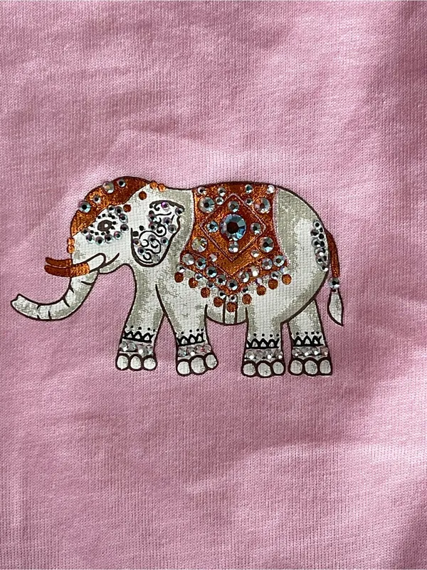 JIM THOMPSON Elephant Crystal Pink Pima Cotton T-Shirt - Image 4
