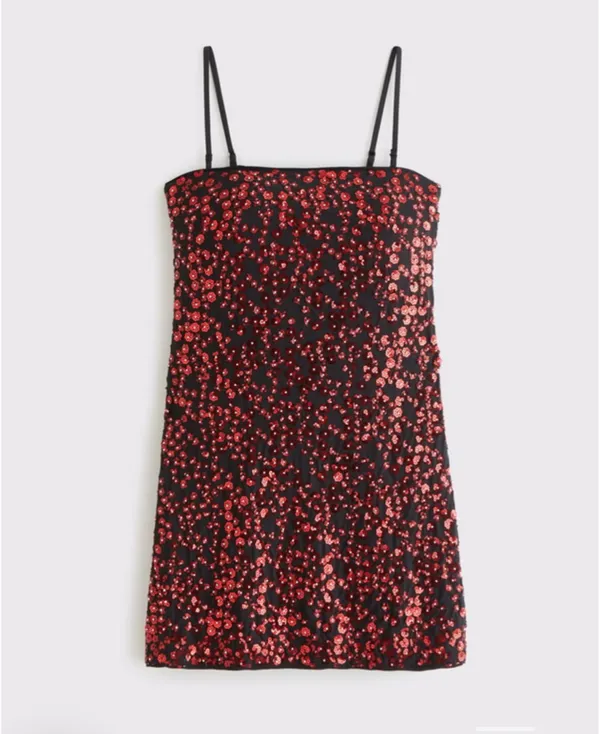 Abercrombie The Scarlett Strapless Sequin Skort - Image 4