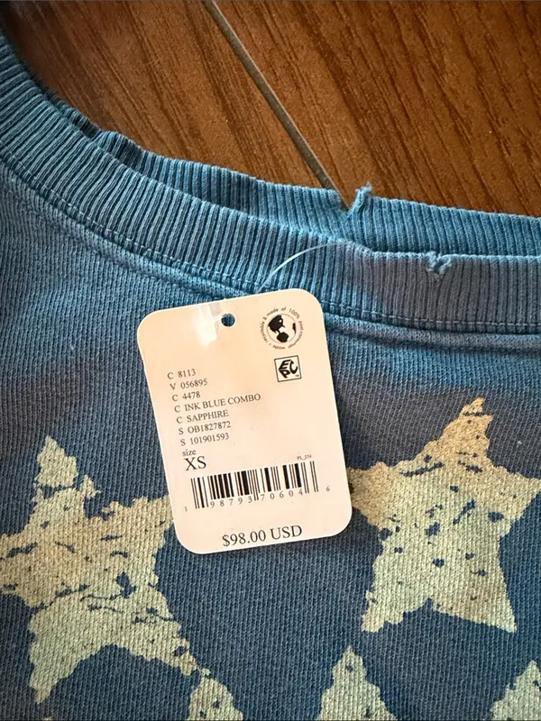 Free People Camden Graphic Starburst Sweatshirt- size XS - Image 5