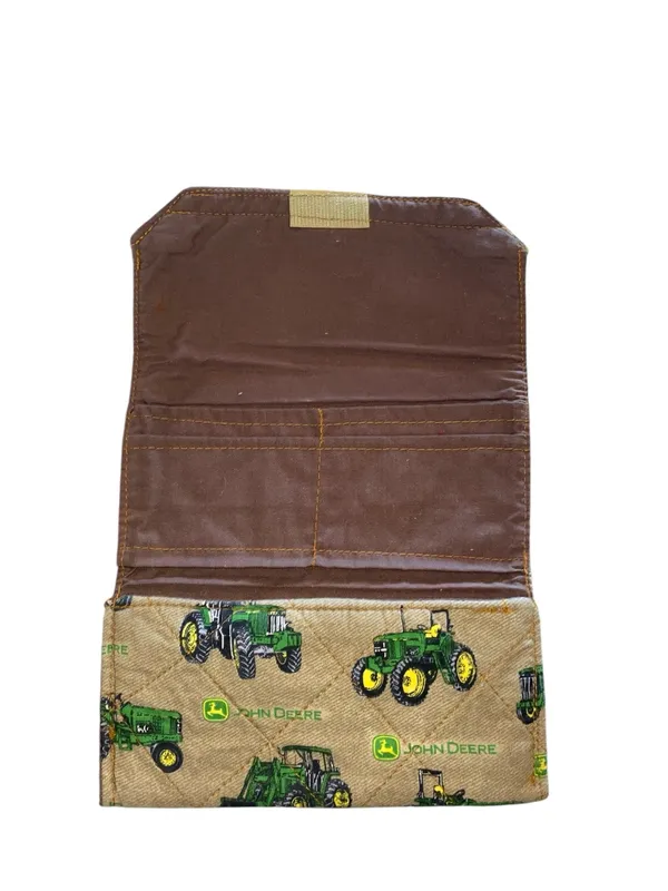 John Deere Quilted Rag Bag Camo Tractor Shoulder Purse Matching Wallet - Image 10