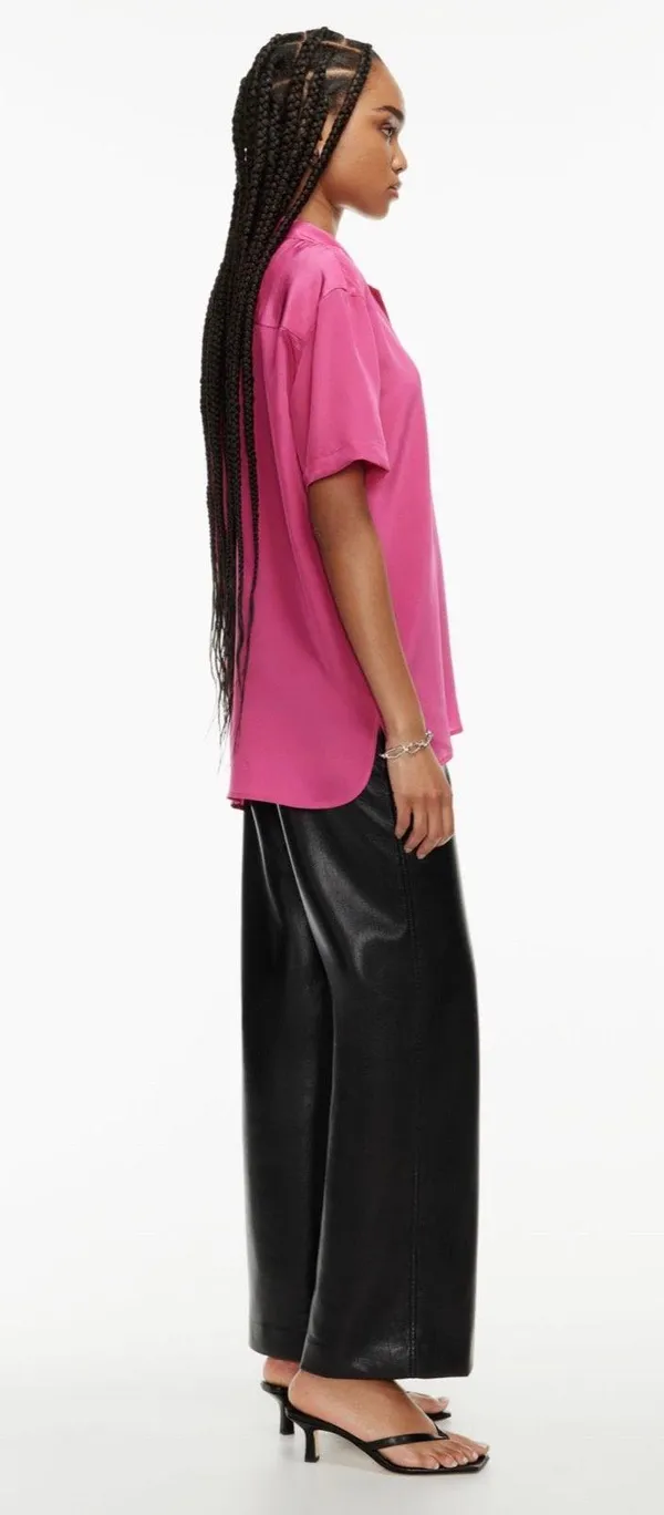 Silk Short Sleeve Blouse - Image 3